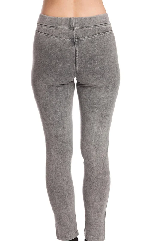 Yoga Shorts for Hot Yoga and Stretching -High Waisted Jegging In Light Gray