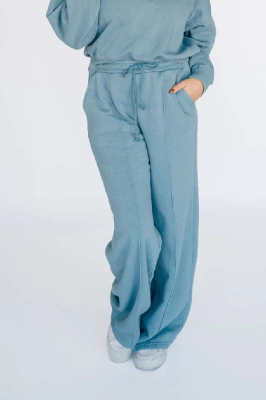 Women's Yoga Pants for All Styles -Saturday Afternoon Relaxed Sweatpants - Blue