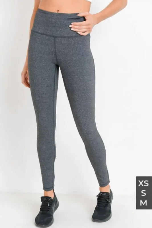 Yoga Shorts for High-Energy Workouts -Highwaist Solid Legging In Grey