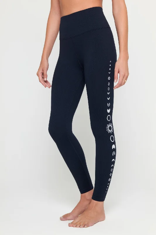Compression Yoga Pants -Golden Icon Jacquard Legging