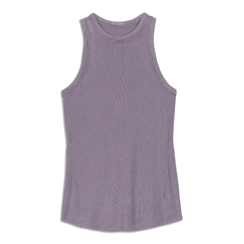 Women's Yoga Tops with Stretchy Fit -Hold Tight Crewneck Tank Top - Resale