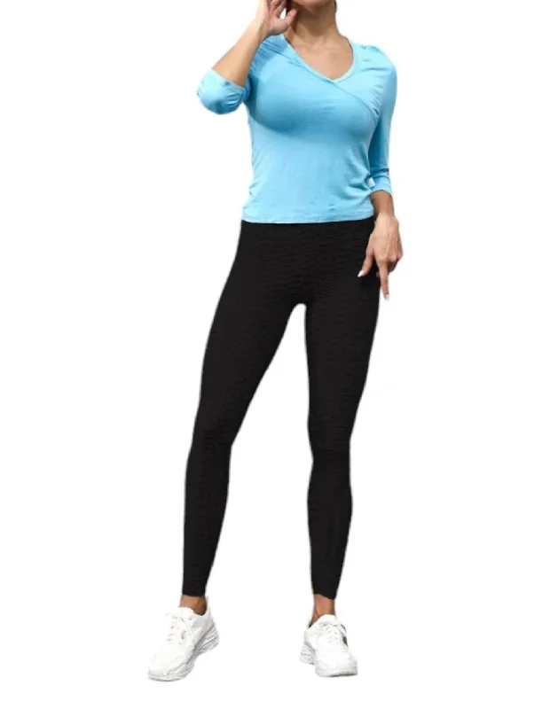 Yoga Shorts for Performance -Honeycomb Leggings In Black