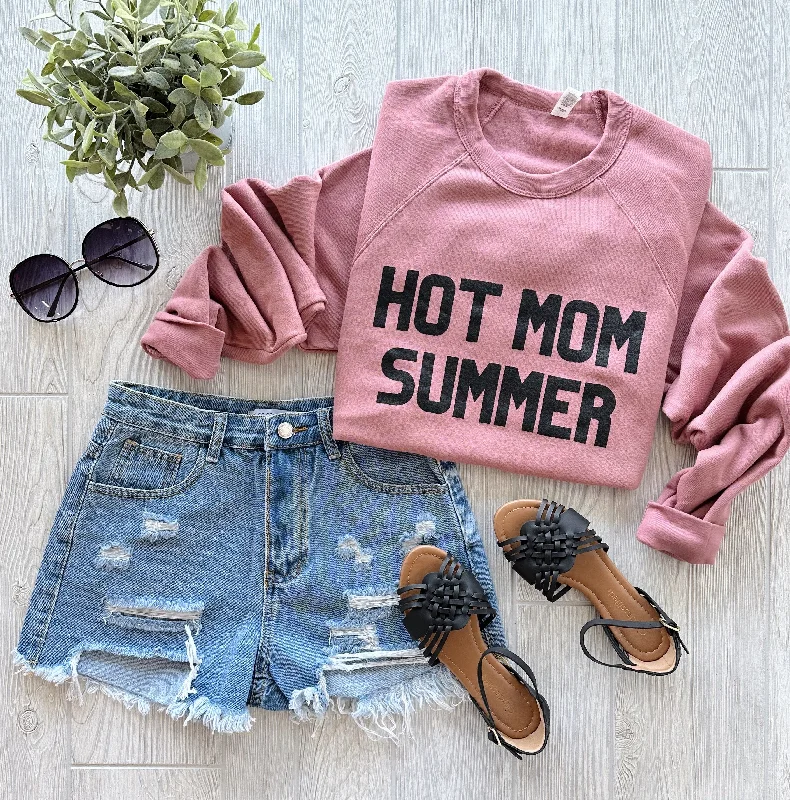 Elegant Yoga Tops for Women -Hot Mom Summer • Mauve Pullover