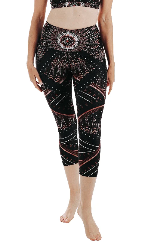 Yoga Pants for Yoga Practice -Humble Warrior Printed Yoga Crops