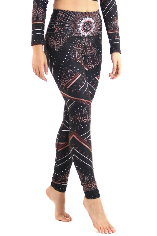 Lightweight Yoga Pants -Humble Warrior Printed Yoga Leggings