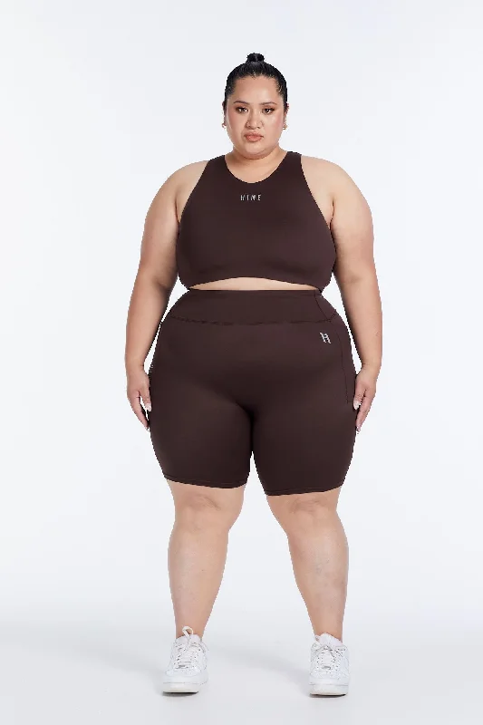 Yoga Shorts for Mobility and Ease -HYBRID BIKE SHORT ESPRESSO