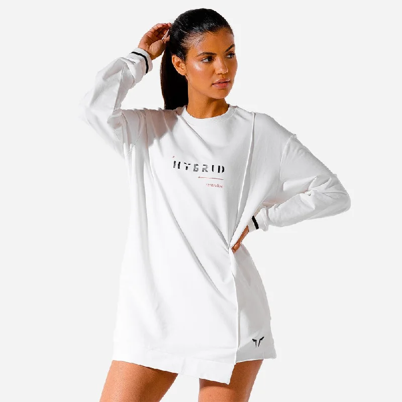 Comfortable and Stylish Yoga Tops for Women -Hybrid Jumper Dress - White