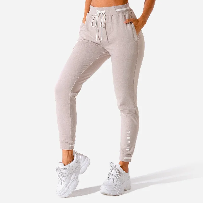 Yoga Pants for Full Range of Flexibility -Hybrid Slim Leg Joggers - Mushroom