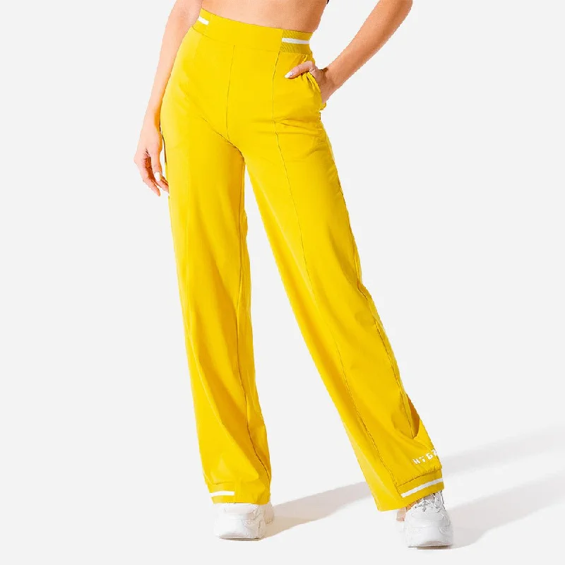 Yoga Pants for Strength Training -Hybrid Wide Leg Pants - Yellow
