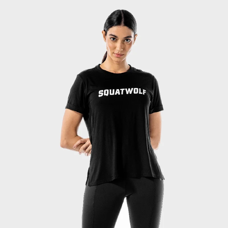 Yoga Tops for Hot Yoga -Iconic Tee - Onyx