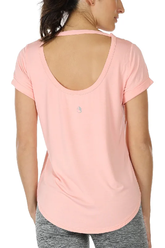 Active Yoga Tops for Intense Workouts -T12 icyzone Womens Casual Loose T-Shirts - Short Sleeve Tops Open Back Cross Tee Tunic Top Blouse Active Yoga Tops for Intense Workouts -T12 icyzone Womens Casual Loose T-Shirts - Short Sleeve Tops Open Back Cross Tee Tunic Top Blouse