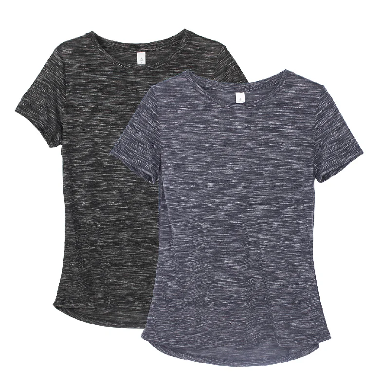Zip-Up Yoga Tops for Flexibility -icyzone Workout Shirts for Women - Yoga Tops Gym Clothes Running Exercise Athletic T-Shirts for Women