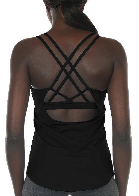 Yoga Tops for Flexibility and Comfort -icyzone Workout Tank Tops Built in Bra - Women's Strappy Athletic Yoga Tops, Running Exercise Gym Shirts Yoga Tops for Flexibility and Comfort -icyzone Workout Tank Tops Built in Bra - Women's Strappy Athletic Yoga Tops, Running Exercise Gym Shirts