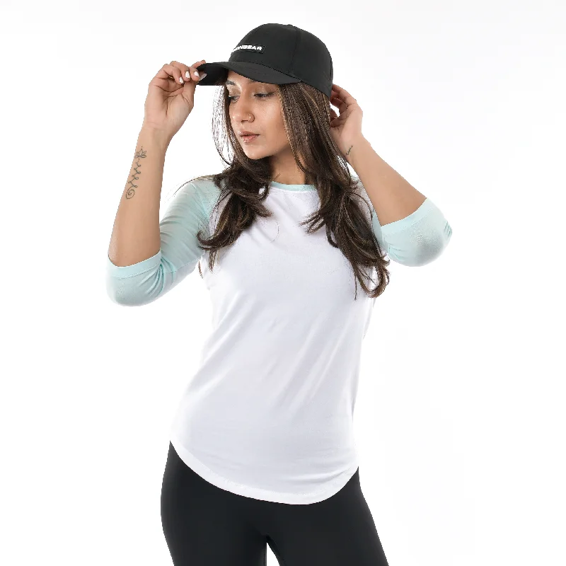 Yoga Tops for Running and Stretching -Identity Raglan Tee