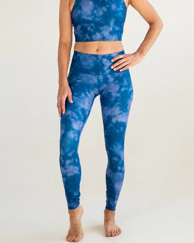 Yoga Pants with a Smooth Fit -Indigo Fog Yoga Pants