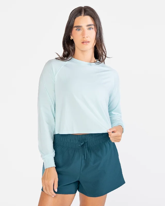 Yoga Tops with Lightweight Design -Infinity Long Sleeve - Sky Blue - FINAL SALE