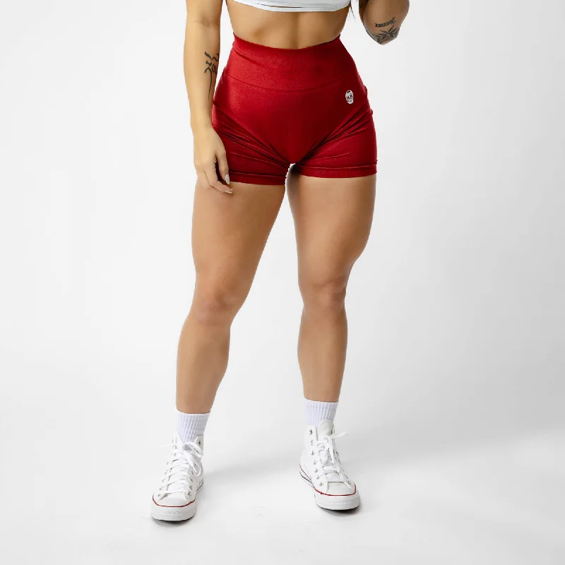 Yoga Shorts for Yoga Enthusiasts -Infinity Shorts - Bloodshot