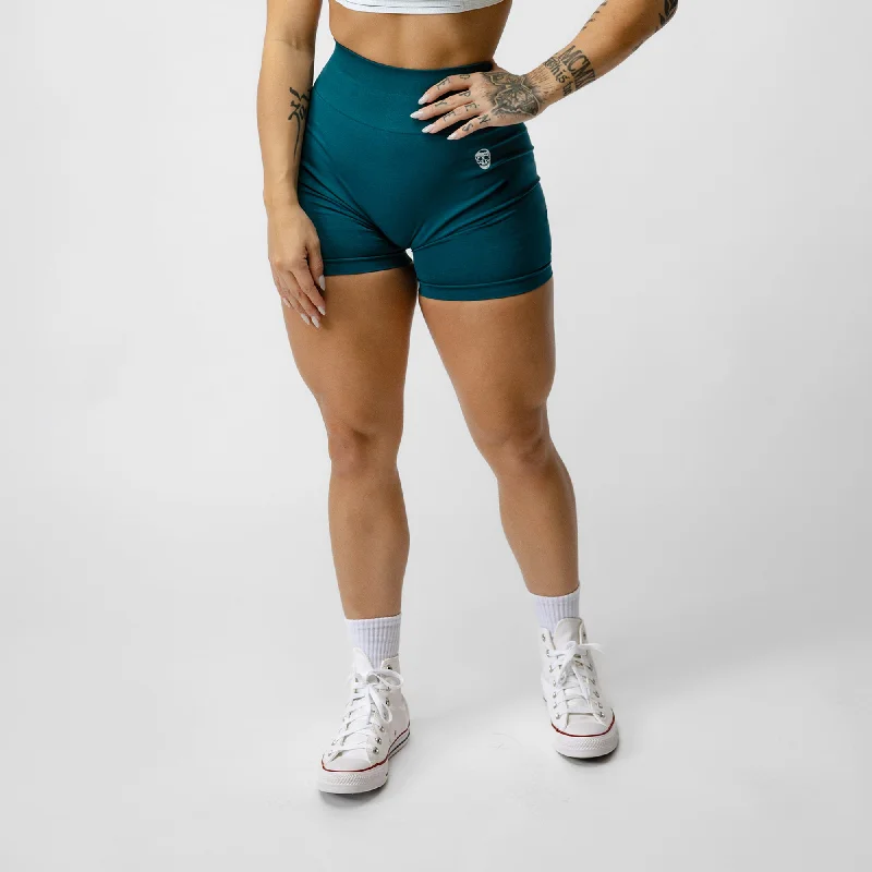 Comfortable Yoga Shorts for Quick Workouts -Infinity Shorts - Emerald