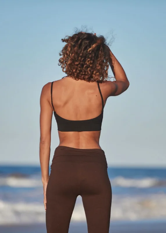 Yoga Tops for Core Flexibility -Inner Beauty Sports Bra - Black