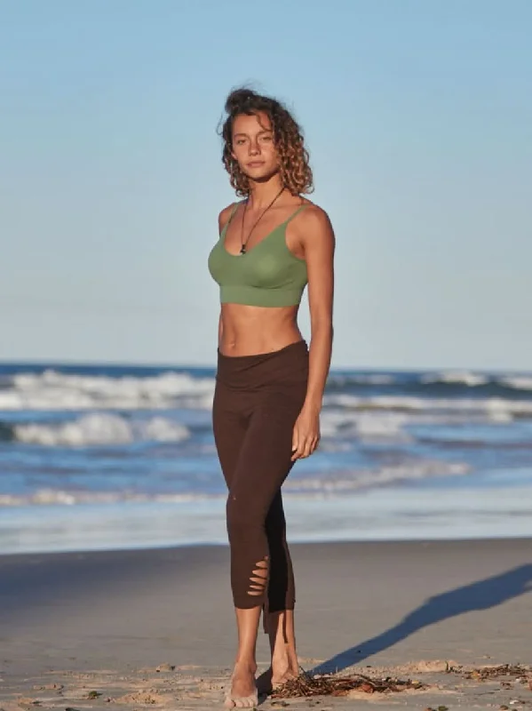 Comfortable Yoga Tops for Pilates and Yoga -Inner Beauty Sports Bra - Green