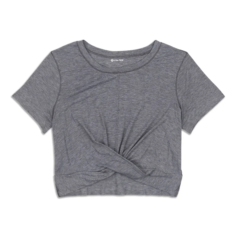 Yoga Tops with Mesh Fabric for Breathability -Intended Crop T-Shirt - Resale