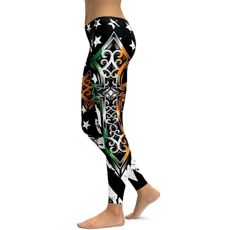 Yoga Pants for Full Movement -Irish Cross Leggings