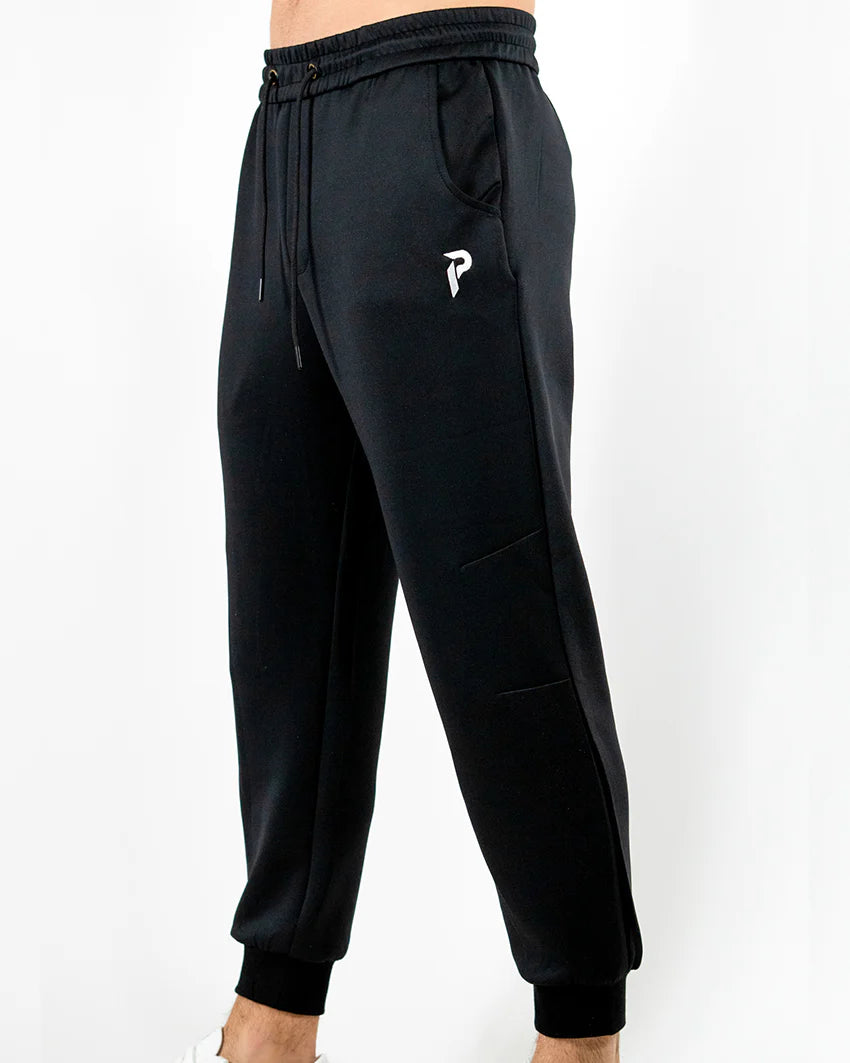 Yoga Pants for Outdoor Workouts -Iron Pulse Signature Comfy Jogger Yoga Pant (Black) *FINAL SALE*