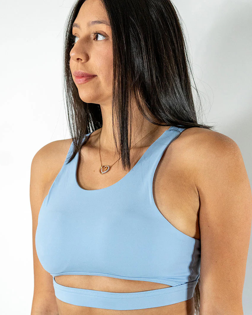 Yoga Pants for Maximum Flexibility -Iron Pulse Stratos Double Strap Bra (Blue) *FINAL SALE* Yoga Pants for Maximum Flexibility -Iron Pulse Stratos Double Strap Bra (Blue) *FINAL SALE*