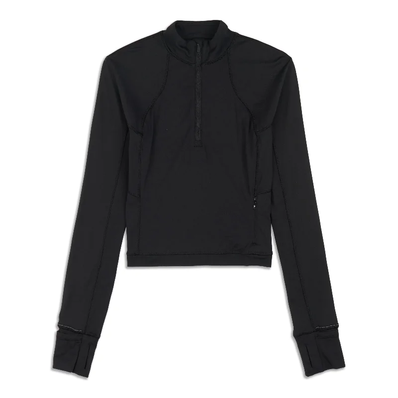 Comfortable Yoga Tops -It's Cropped Half Zip - Resale