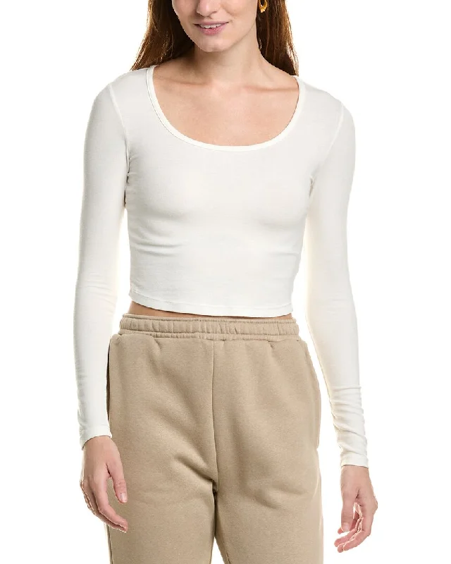 Yoga Shorts for Relaxing and Stretching -IVL Collective Cropped Scoop Top
