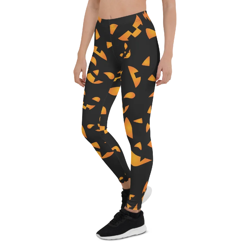 Yoga Pants for Yoga Practice -Jack-O-Lantern Leggings