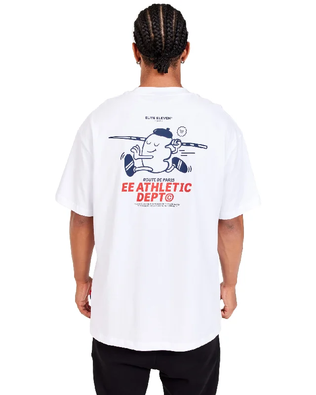Yoga Tops with Mesh for Increased Comfort -Javelin Club Tee - White