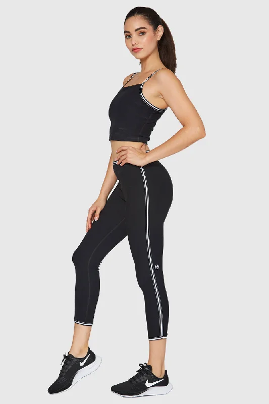 Breathable Full-Length Yoga Pants for Comfort -Jersey Bias Capri
