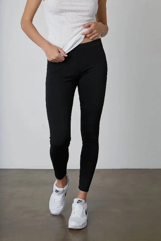 Women's Yoga Shorts with High Waistband -Jillette Legging In Black