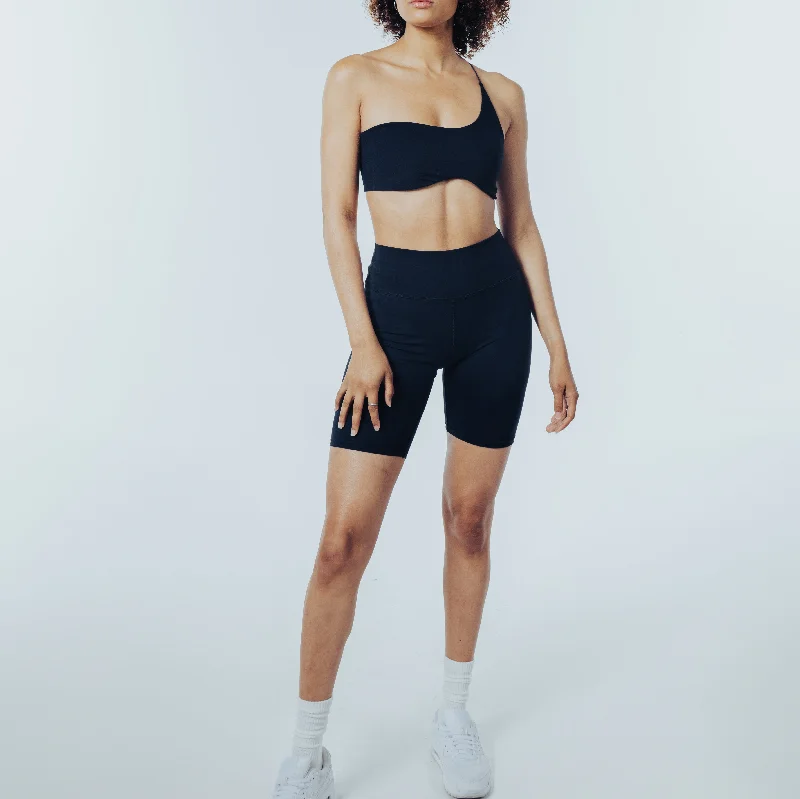 Yoga Pants with Stretch for Every Pose -The Biker Short - Sueded Onyx