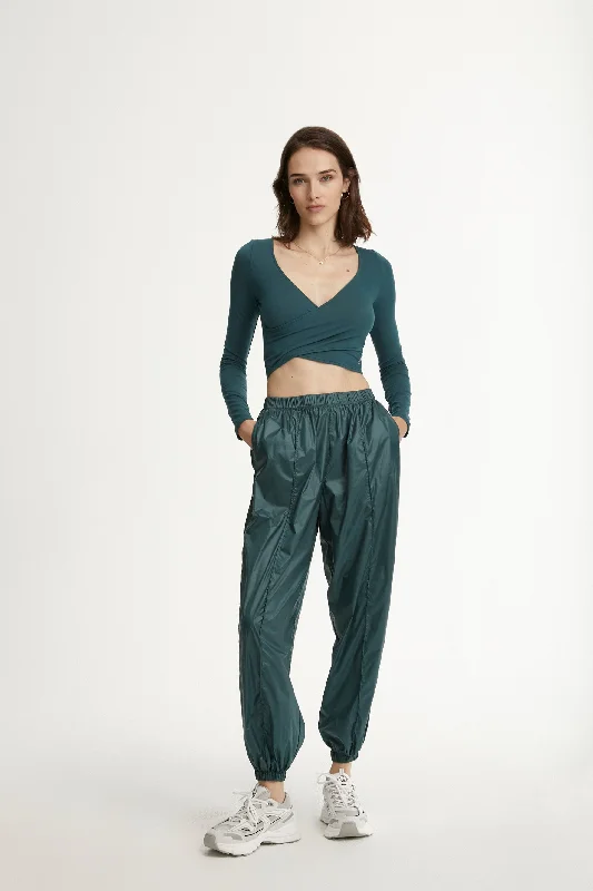 Yoga Pants for Deep Poses -Jogger - Peacock
