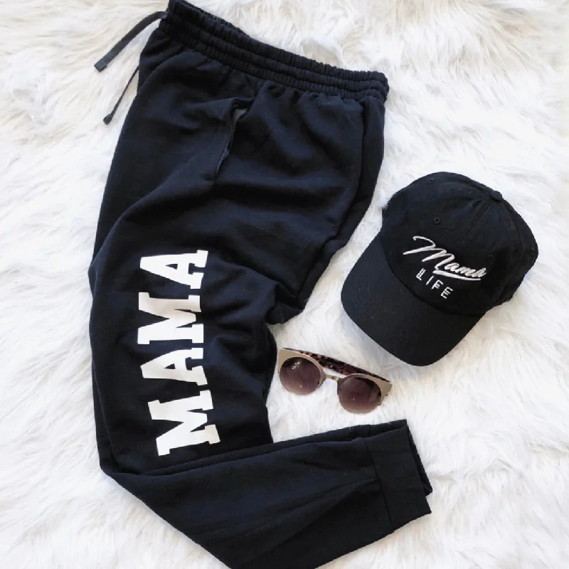 Yoga Pants for Full Flexibility and Comfort -MAMA Joggers • black