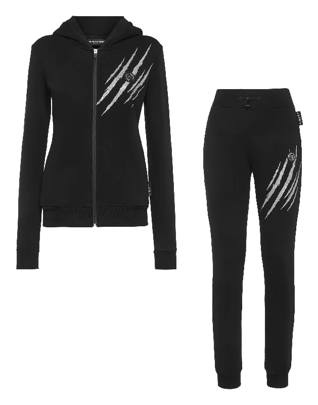 Women's Yoga Shorts for Comfort -Jogging Tracksuit: Hoodie/Trousers Scratch