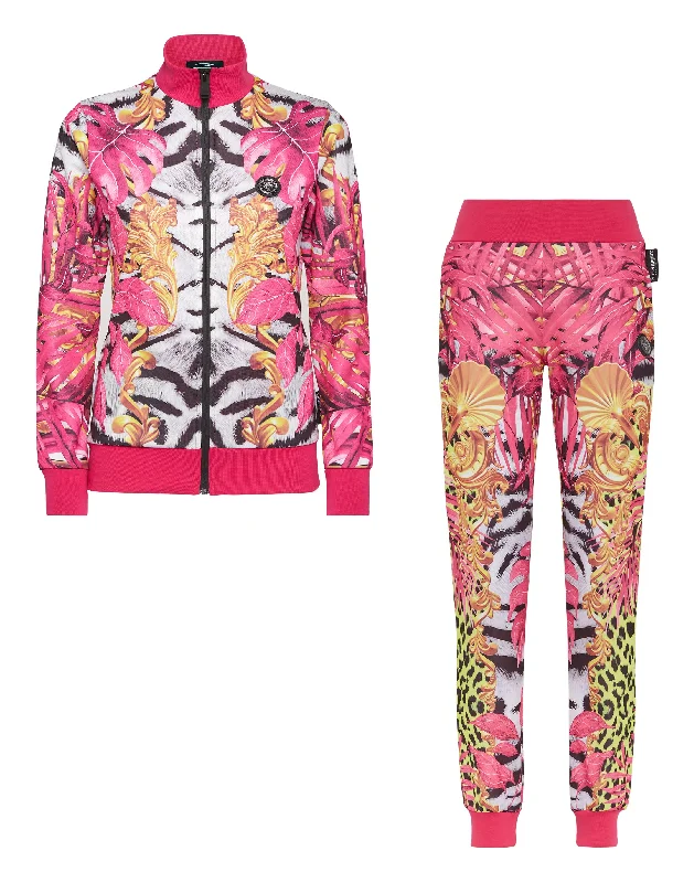 Full-Length Yoga Shorts for Comfort -Jogging Tracksuit: Top/Trousers