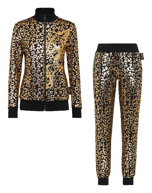 Quick Dry Yoga Shorts -Jogging Tracksuit: Top/Trousers Leopard