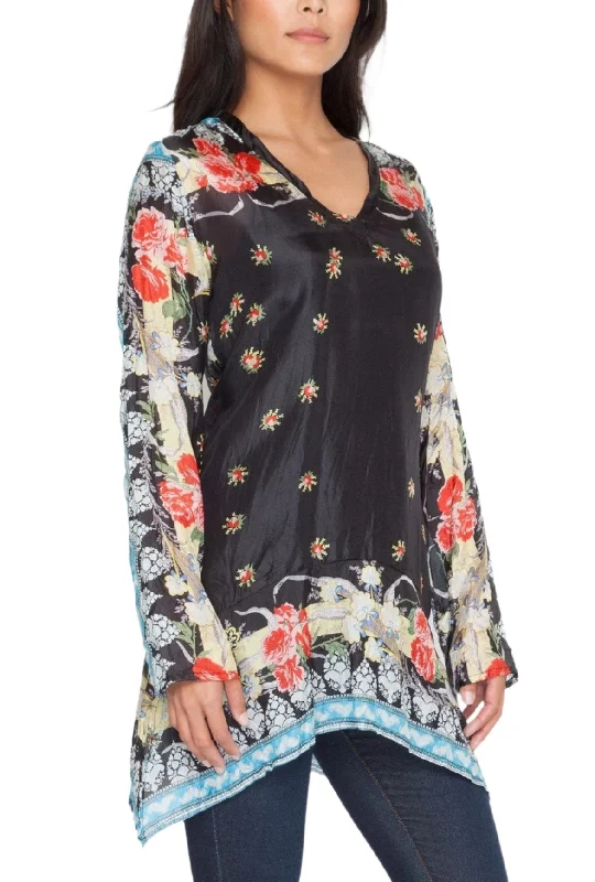 Premium Yoga Shorts for Fitness -Johnny Was Fiesta Tunic