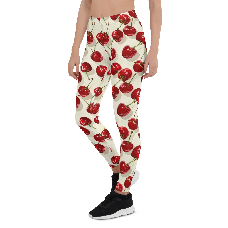 Yoga Pants for Stress Relief -Juicy Cherry Leggings