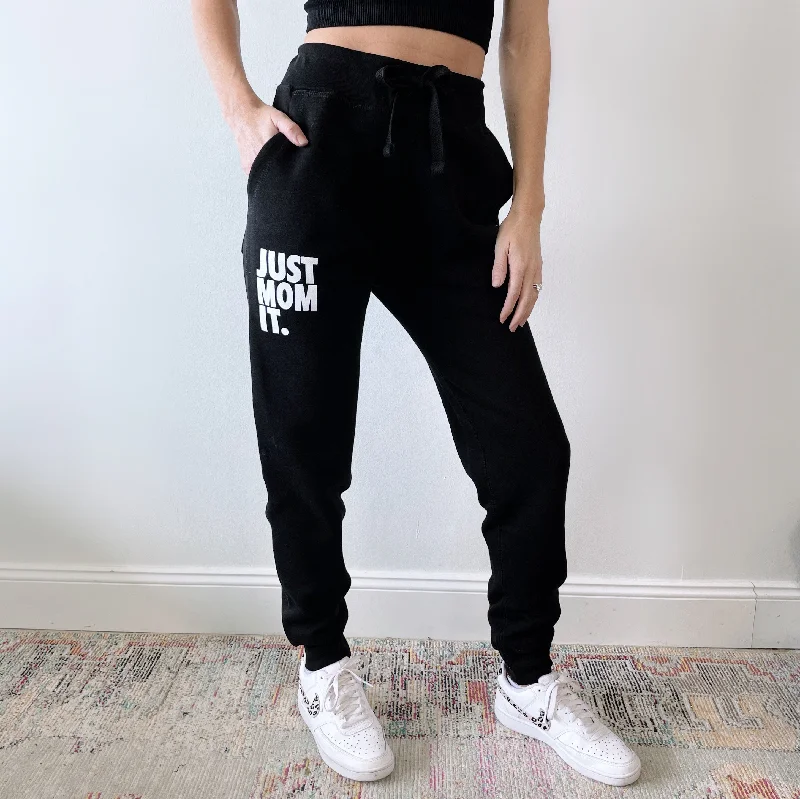Yoga Pants for Long Workouts -Just Mom It • Black Joggers