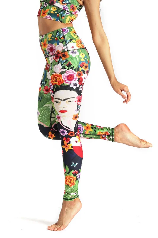 Full-Length Yoga Pants -Kahlo Printed Yoga Leggings