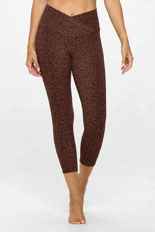 Full-Length Yoga Pants for Every Workout -Kate - Coffee Abstract Cheetah - Cross Over - Capri Legging (High-Waist) Full-Length Yoga Pants for Every Workout -Kate - Coffee Abstract Cheetah - Cross Over - Capri Legging (High-Waist)