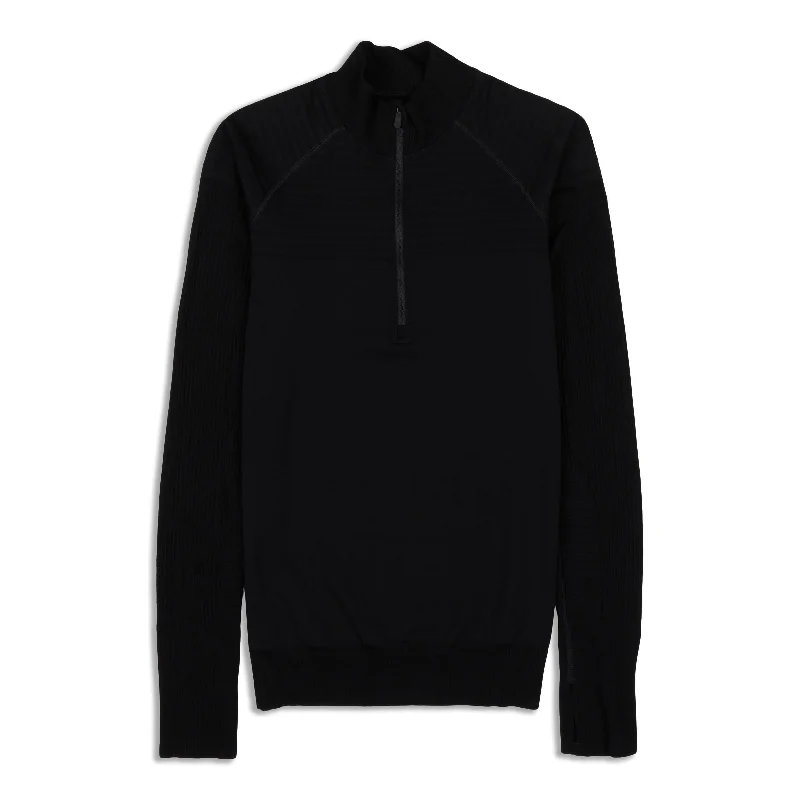 Yoga Tops with Built-In Support -Keep The Heat Half Zip Shirt - Resale