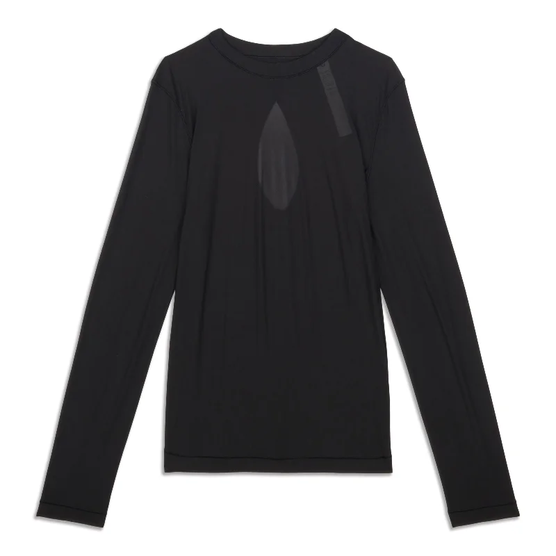 Seamless Yoga Tops for Comfort and Flexibility -Keyhole Long-Sleeve Shirt - Resale