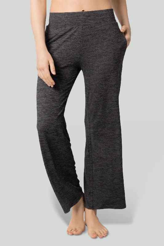 Performance Yoga Pants for Intense Stretching -Knit Pull On Wide Leg Pant