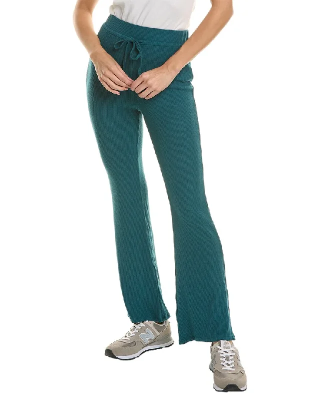 Yoga Shorts for Comfortable Workouts -Knit Riot Brushed Hacci Rib Kickflare Pant