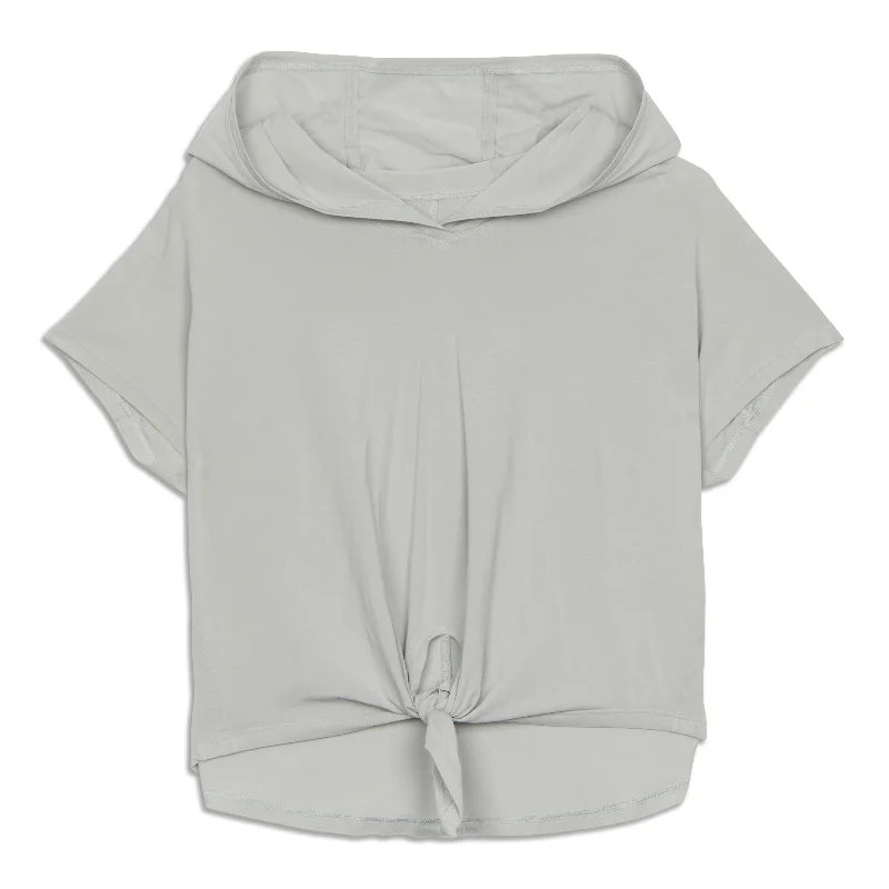 Seamless Yoga Tops for Active Sessions -Knot Gonna Fly T-Shirt Hooded - Resale
